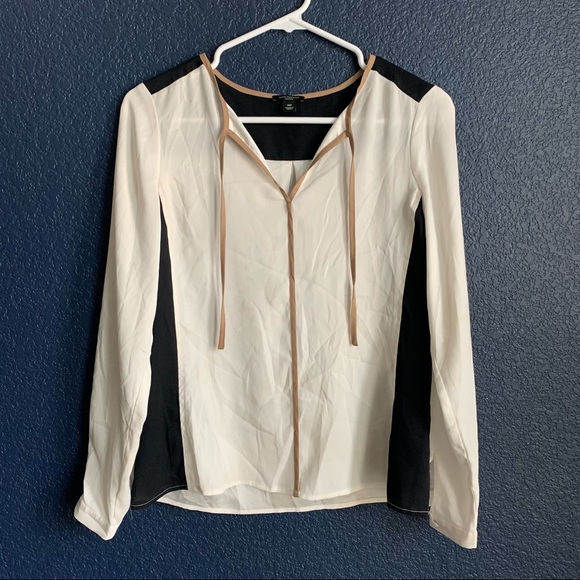 Ann Taylor Tops - Ann Taylor size 0 petite color block blouse